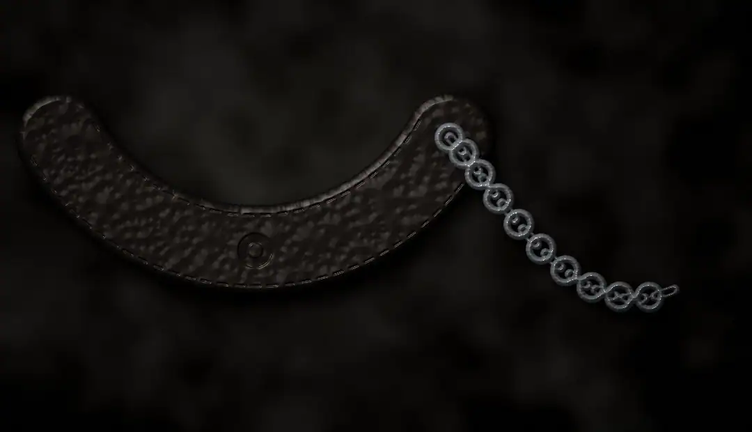 Leather dip belt with chain