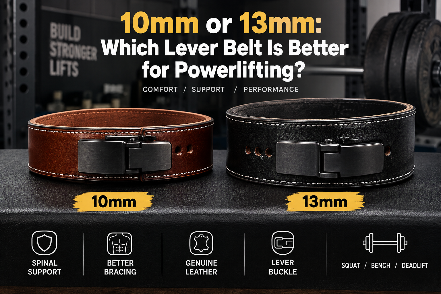 10mm or 13mm: Which Lever Belt Is Better for Powerlifting?