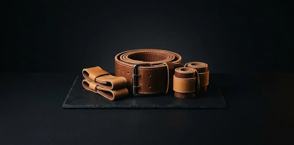 Leather lifting belts across the colour range