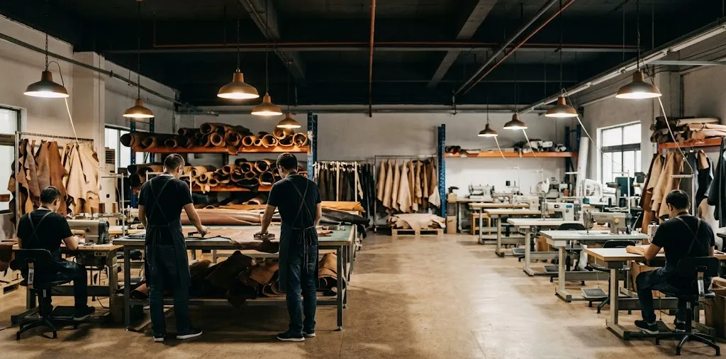 Leather cutting bench